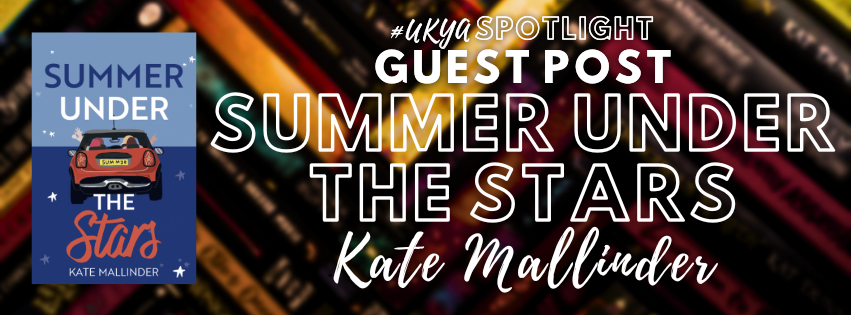 Title in white on blurred red and black and gold book spines next to image of book