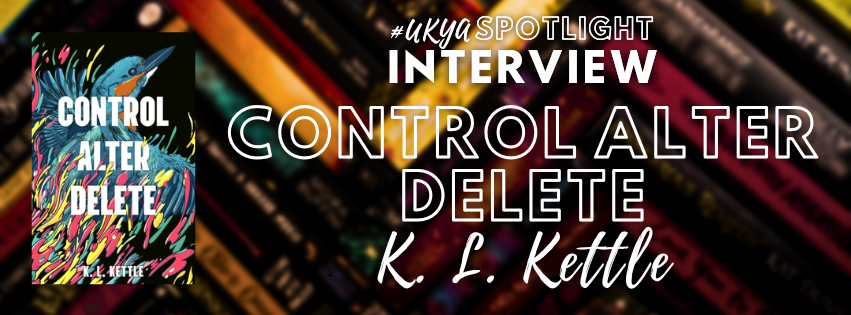 Title in white on black, red, and gold box spines next to image of black and blue book cover