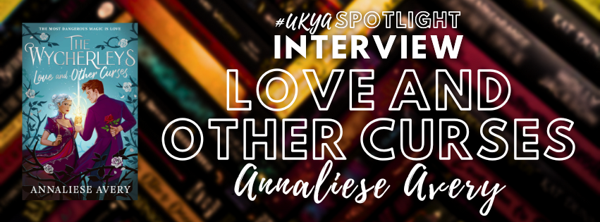 Title in white on black, red, and gold box spines next to image of blue book cover